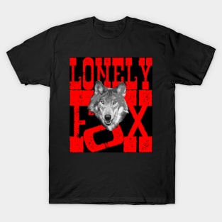 custom design "lonely fox" T shirt T-Shirt